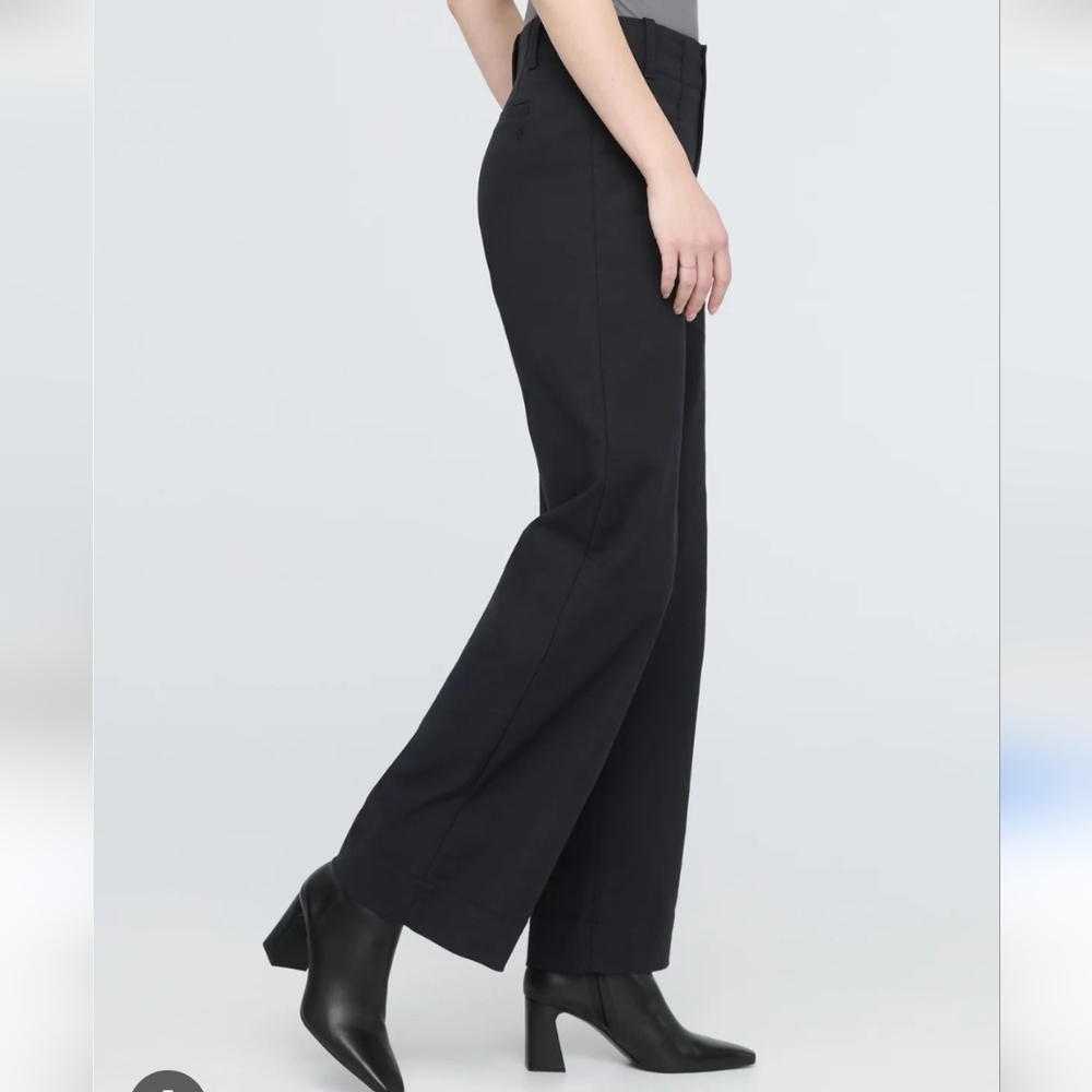 Women's Laura Black Wide-Leg Trousers - Size 8 Like New - Picture 2 of 5